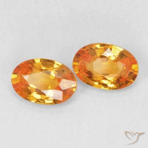 1.12 ct natürliche hellorange Saphir-Edelsteine, Oval, VVS-VS