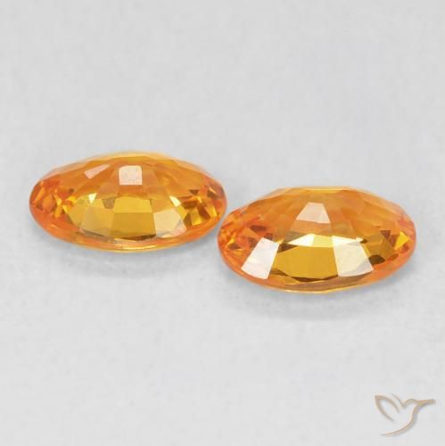 1.12 ct natürliche hellorange Saphir-Edelsteine, Oval, VVS-VS
