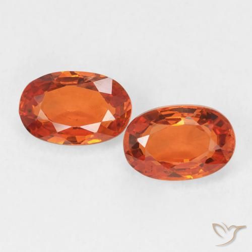 1.53ctw Natürlicher hellorange Saphir, Oval, VVS-VS