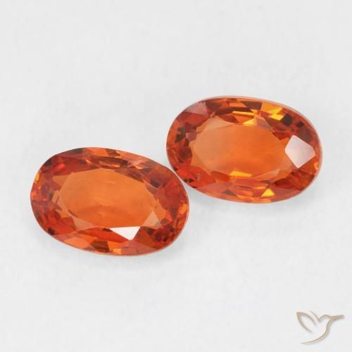 1.53 ct natürliche hellorange Saphir-Edelsteine, Oval, VVS-VS
