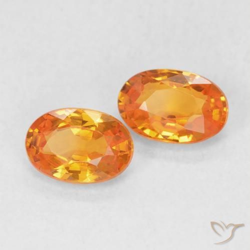 1.18 ct natürliche rötlich-orange Saphir-Edelsteine, Oval, VVS-VS