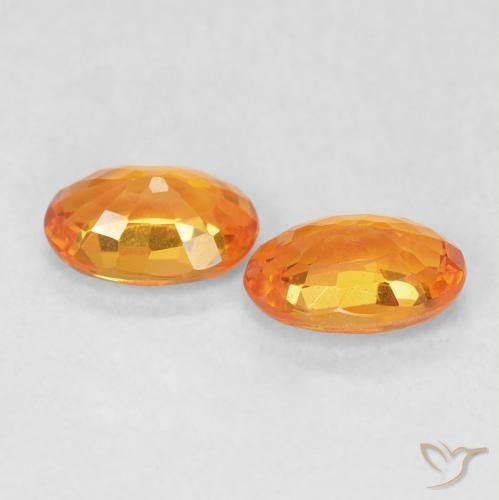 1.18 ct natürliche rötlich-orange Saphir-Edelsteine, Oval, VVS-VS