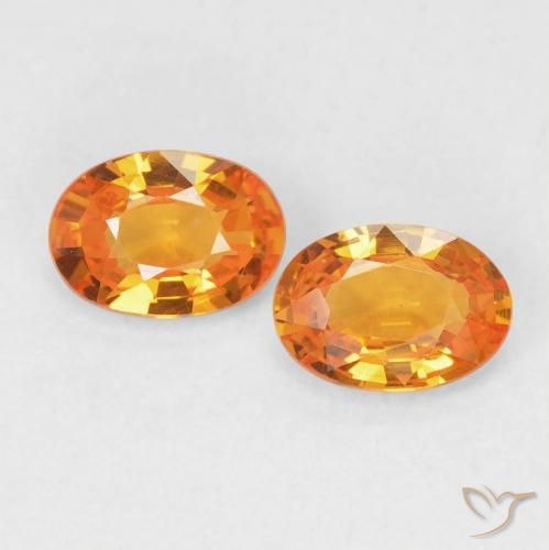 1.02ctw Natürlicher Amber Orange Saphir, Oval, VVS-VS
