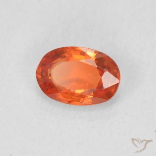 9,17 ctw natürlicher Feuerorange Saphir, Oval, VVS-VS