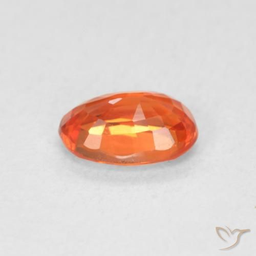 9,17 ctw natürlicher Feuerorange Saphir, Oval, VVS-VS