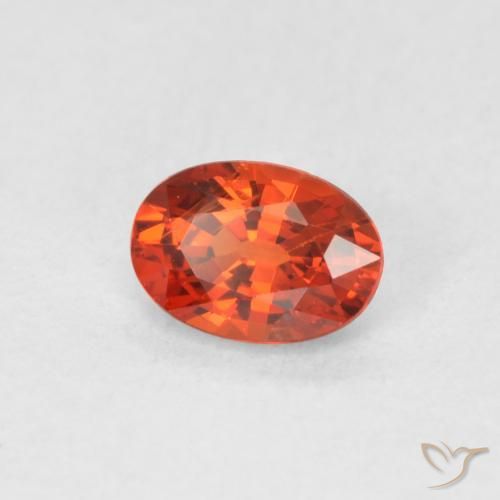 9,17 ctw natürlicher rötlich-orange Saphir, Oval, VVS-VS