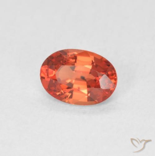 9,17 ctw natürlicher rötlich-orange Saphir, Oval, VVS-VS