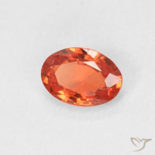 9,17 ctw natürlicher rötlich-orange Saphir, Oval, VVS-VS