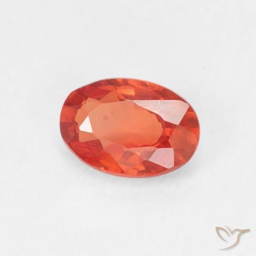 9,17 ctw natürlicher Mittelorange Saphir, Oval, VVS-VS