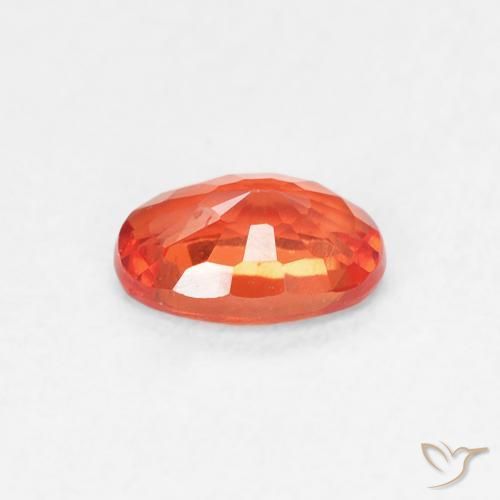 9,17 ctw natürlicher Mittelorange Saphir, Oval, VVS-VS