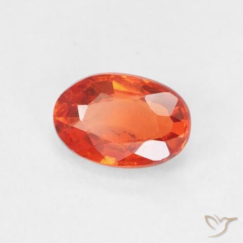 9,17 ctw natürlicher rötlich-orange Saphir, Oval, VS