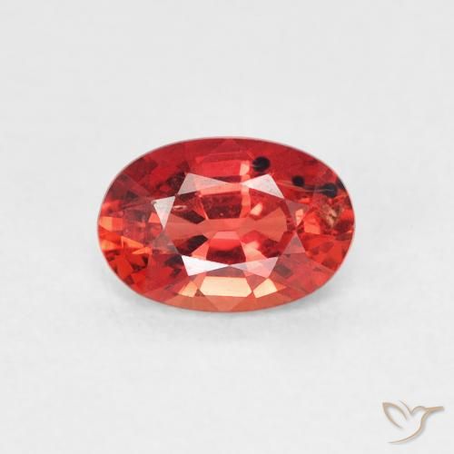 0.65ct Natürlicher Intensives Rot Saphir, Oval, VS