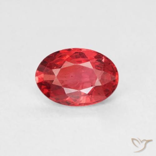 0.53ct Natürlicher Hellrot Saphir, Oval, VS