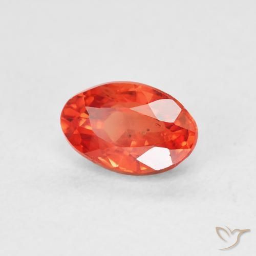 9,17 ctw natürlicher rötlich-orange Saphir, Oval, VS