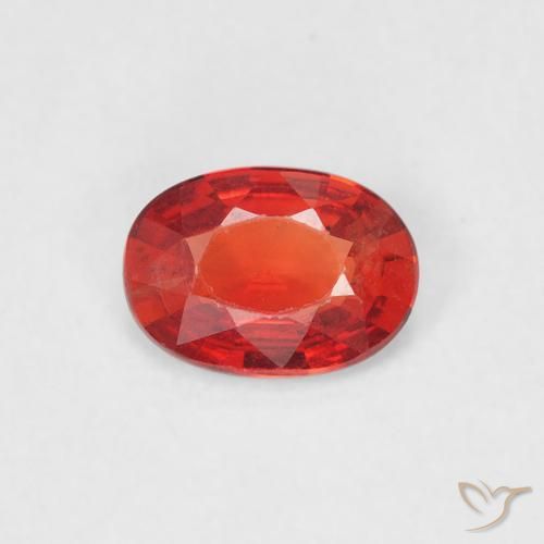 0.44ct Natürlicher Hellrot Saphir, Oval, VS