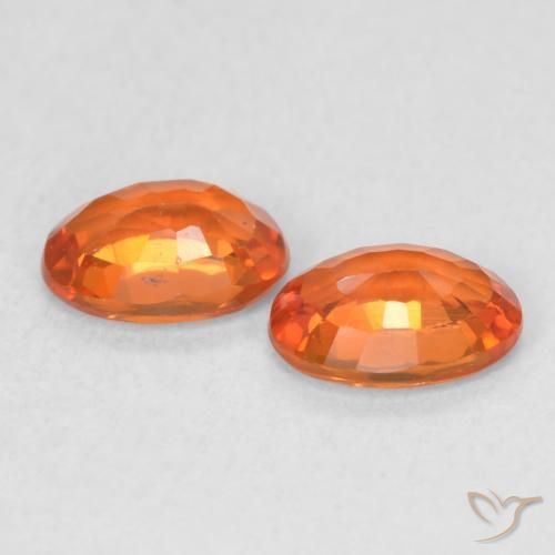 1.16 ct natürliche hellorange Saphir-Edelsteine, Oval, VVS-VS
