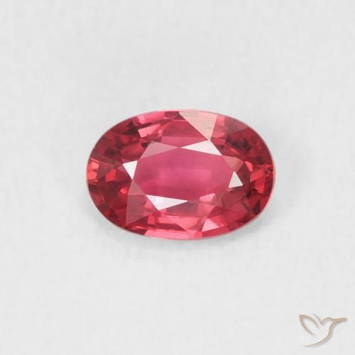 0.57ct Natürlicher Mittelrot Saphir, Oval, VS