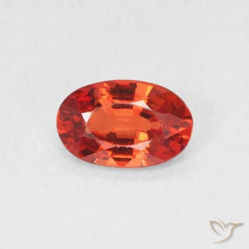 0.54ct Natürlicher Mittelrot Saphir, Oval, VVS-VS