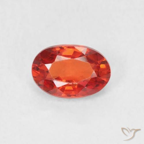 0.70ct Natürlicher Mittelrot Saphir, Oval, VVS-VS