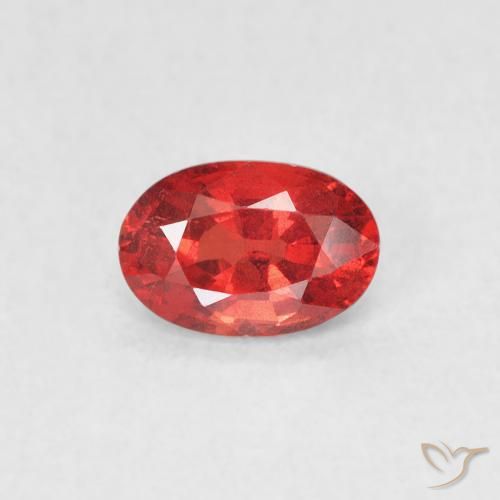 0.66ct Natürlicher Scharlachrot Saphir, Oval, VVS-VS