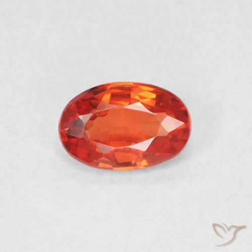 0.64ct Natürlicher Mittelrot Saphir, Oval, VVS-VS