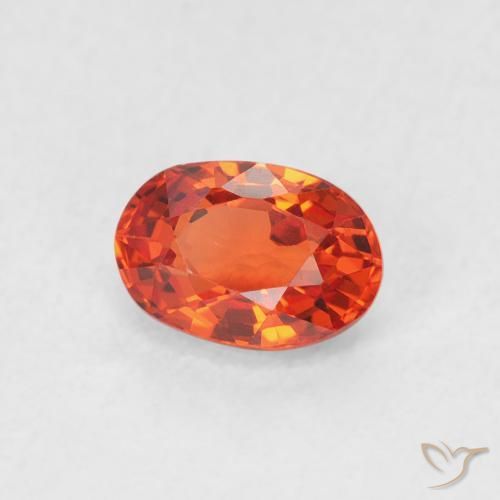 9,17 ctw natürlicher Amber Orange Saphir, Oval, VVS-VS