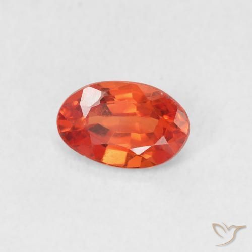 9,17 ctw natürlicher rötlich-orange Saphir, Oval, VVS-VS