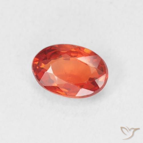 9,17 ctw natürlicher rötlich-orange Saphir, Oval, VVS-VS