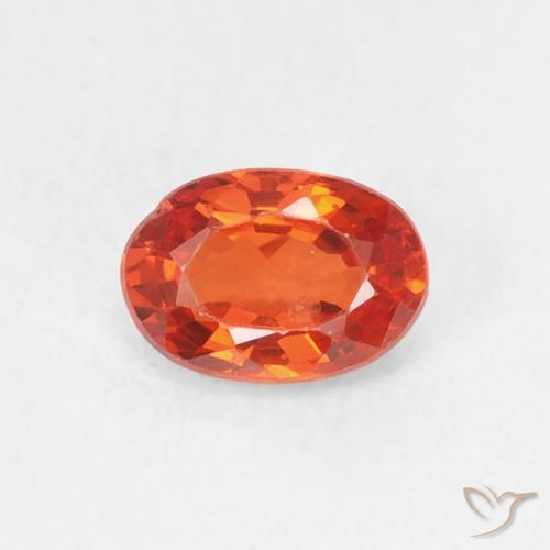 0.69ct Natürlicher Warmes Orange Saphir, Oval, VS