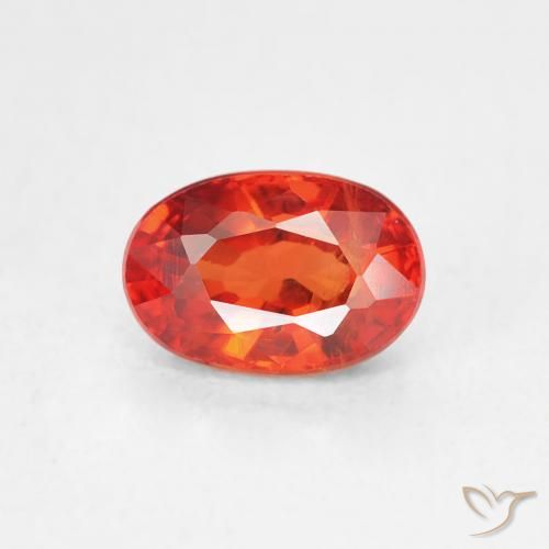 0.83ct Natürlicher Warmes Orange Saphir, Oval, VS