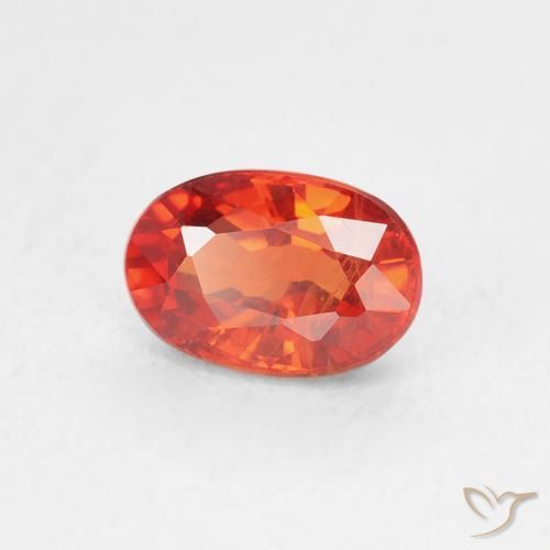 9,17 ctw natürlicher Warmes Orange Saphir, Oval, VS