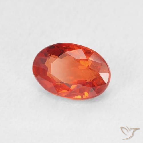 9,17 ctw natürlicher rötlich-orange Saphir, Oval, VS