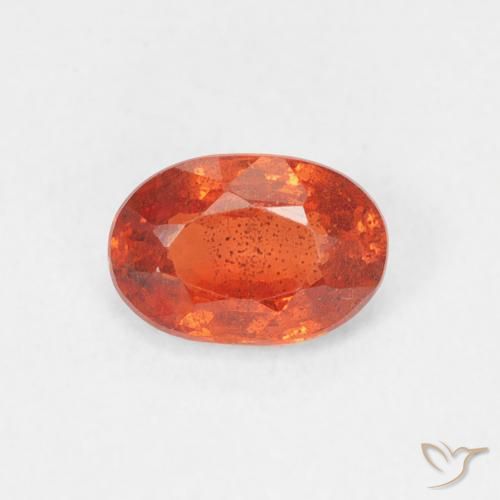 0.70ct Natürlicher Feuerorange Saphir, Oval, VS, Photo A