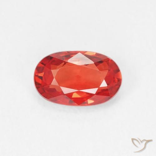 0.61ct Natürlicher Leuchtendes Purpurrot Saphir, Oval, VS