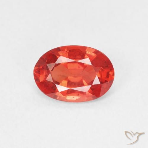 0.54ct Natürlicher Mittelrot Saphir, Oval, VS