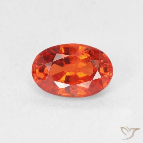0.72ct Natürlicher Feuerorange Saphir, Oval, VS