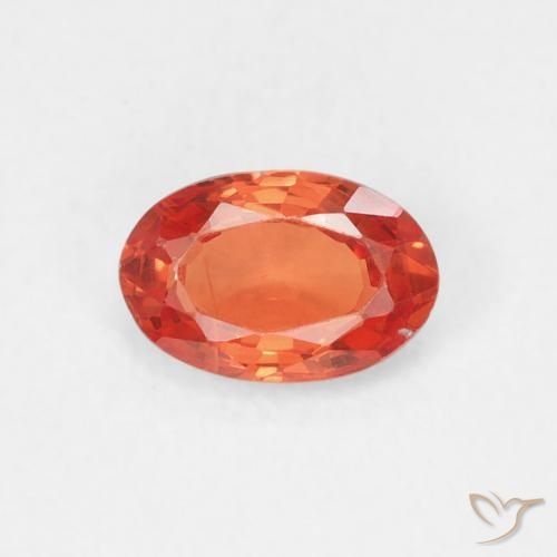 0.56ct Natürlicher Warmes Orange Saphir, Oval, VS
