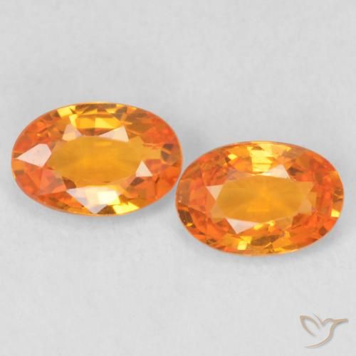 1.12ctw Natürlicher hellorange Saphir, Oval, VVS-VS