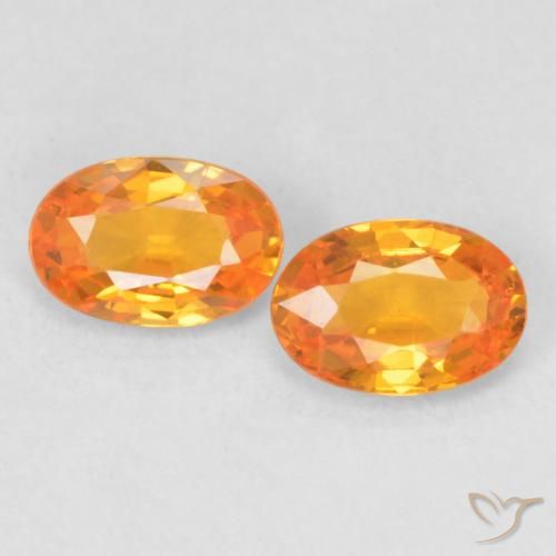 1.08ctw Natürlicher hellorange Saphir, Oval, VVS