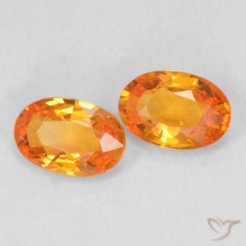 1.08 ct natürliche hellorange Saphir-Edelsteine, Oval, VVS