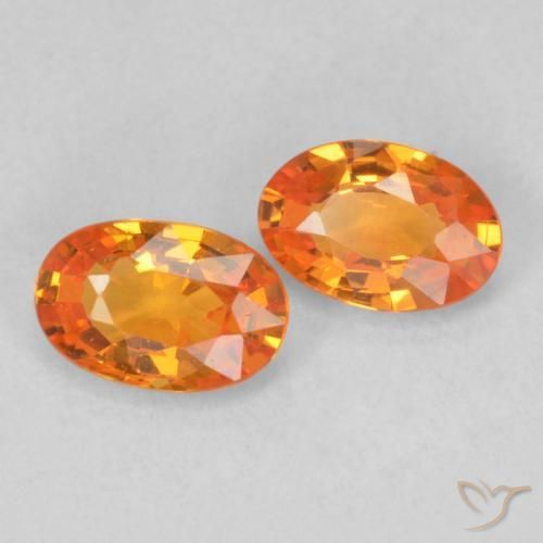 1.07 ct natürliche hellorange Saphir-Edelsteine, Oval, VVS