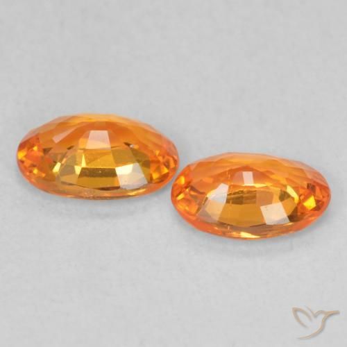 1.07 ct natürliche hellorange Saphir-Edelsteine, Oval, VVS