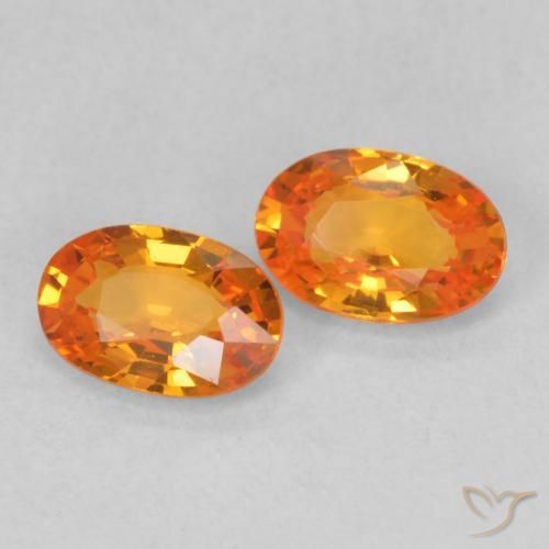 1.08 ct natürliche hellorange Saphir-Edelsteine, Oval, VVS