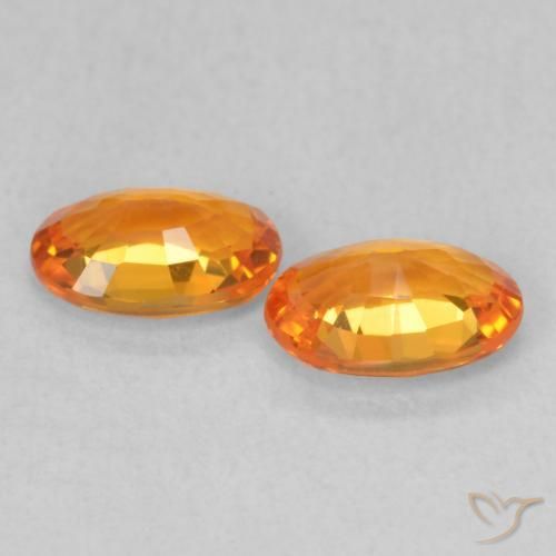 1.08 ct natürliche hellorange Saphir-Edelsteine, Oval, VVS
