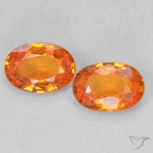 1.20ctw Natürlicher hellorange Saphir, Oval, VS