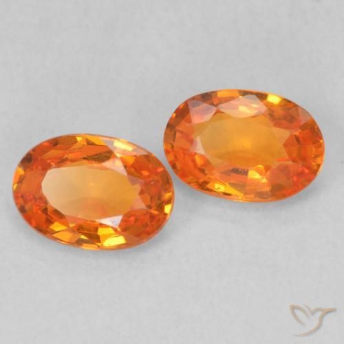 1.20 ct natürliche hellorange Saphir-Edelsteine, Oval, VS