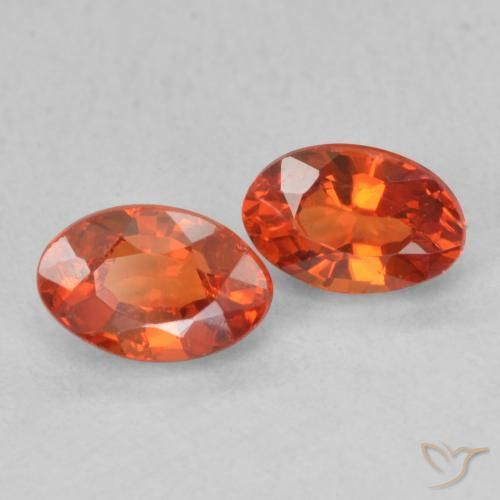 1.38 ct natürliche Mittelorange Saphir-Edelsteine, Oval, VS