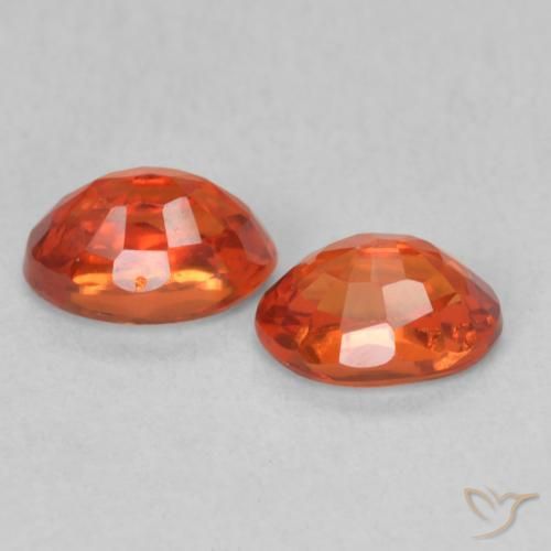 1.38 ct natürliche Mittelorange Saphir-Edelsteine, Oval, VS