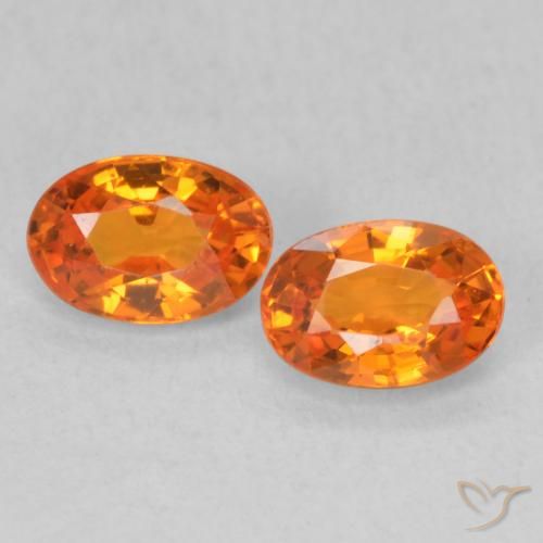 1.22ctw Natürlicher Mittelorange Saphir, Oval, VS