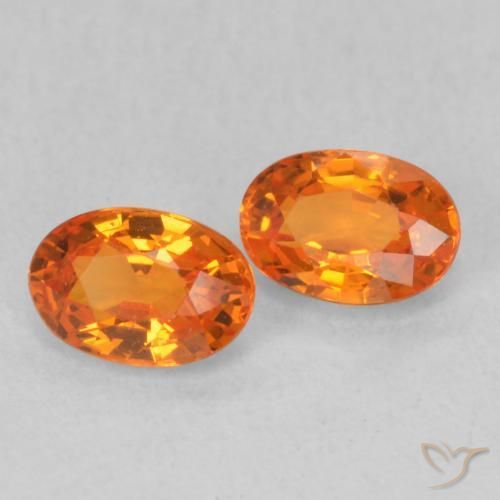 1.22 ct natürliche Mittelorange Saphir-Edelsteine, Oval, VS